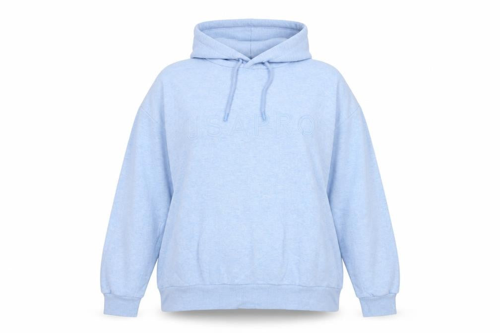 USA Pro Women's Blue UK 18 Oversized Logo Pullover Hoodie