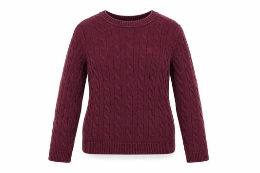 Crew Clothing Company Women Red Size 14 Cable-Knit Cotton Cashmere Jumper