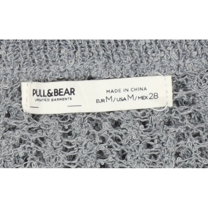 Pull&Bear Women’s Grey M Open Knit Bell Sleeve Pullover Jumper