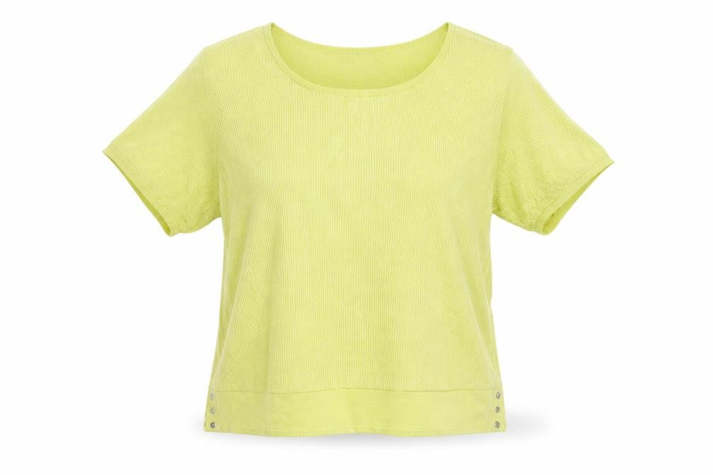 M&S Per Una Women Yellow Size 18 Short Sleeve Knit Pullover Jumper
