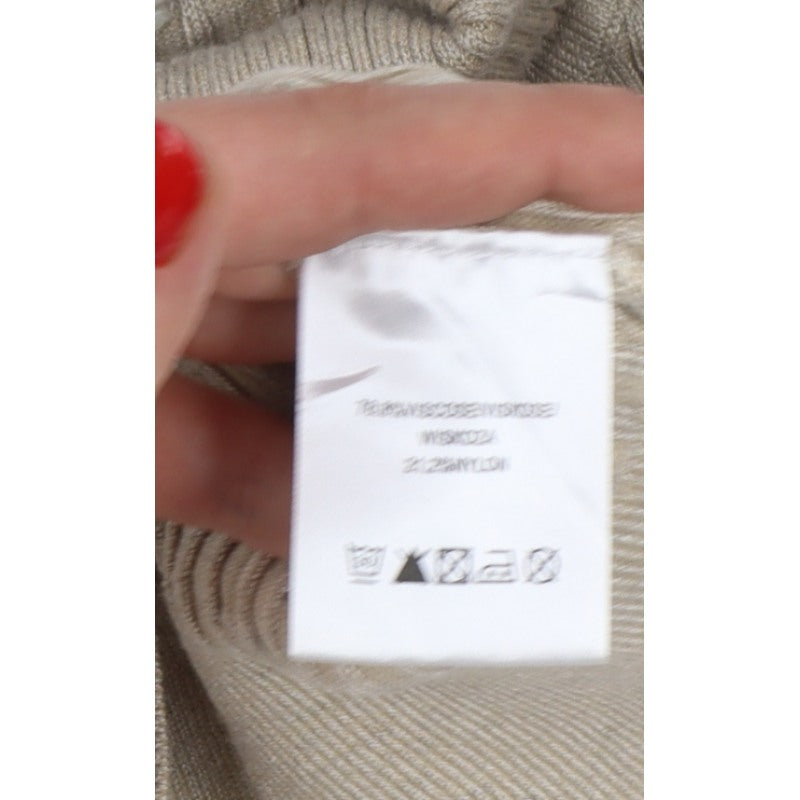 Feraud Men’s Beige XL Ribbed Roll Neck Viscose Knit Pullover Jumper