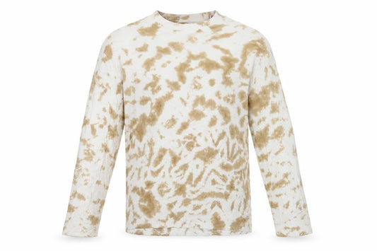 Native Youth Men's Beige Tie Dye Long Sleeve T-Shirt L Logo