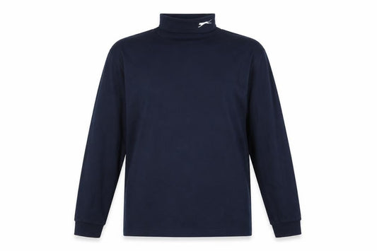 Slazenger Golf Men’s Blue Large Long Sleeve High Neck Cotton T-Shirt