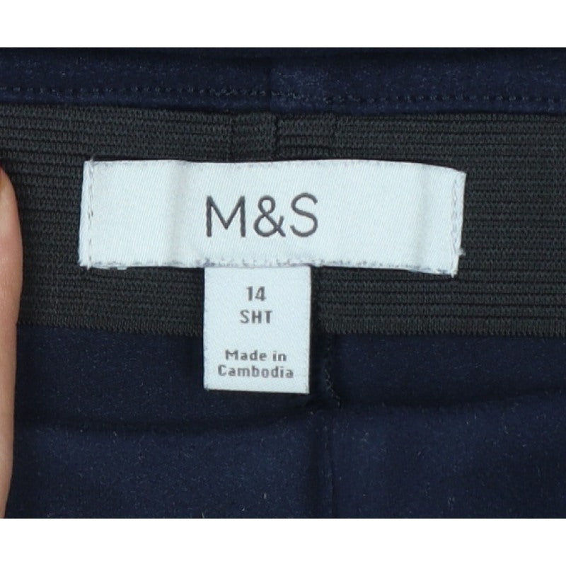 Marks & Spencer Women Blue Size 14 Short Stretch Leggings