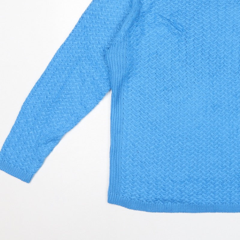 Isle Essentials Women Blue Knit Pullover Jumper UK 18-20 Crew Neck