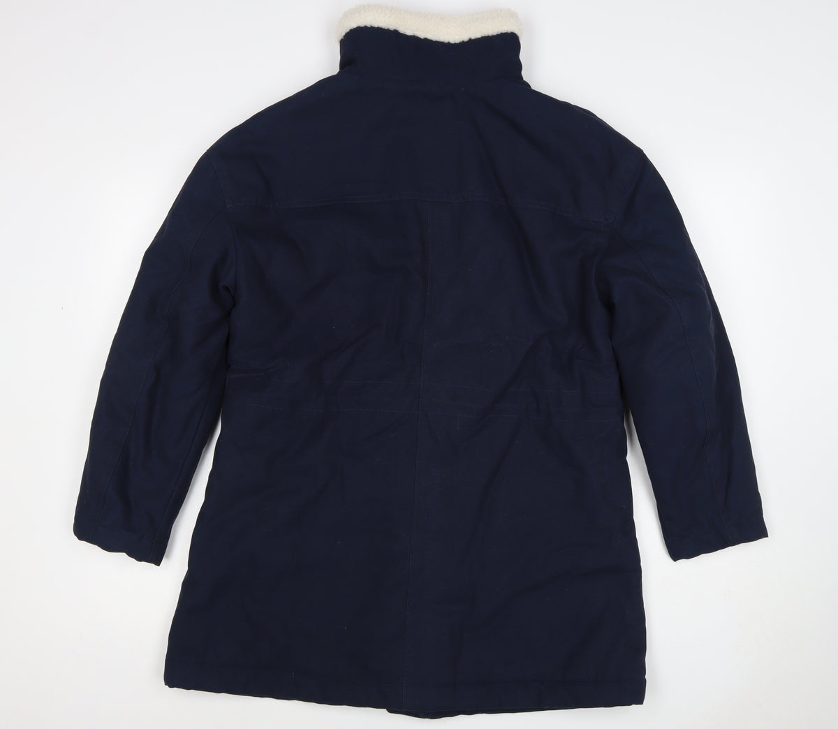 Per Una Women’s Navy Size 10 Parka Coat Teddy Lined Drawstring