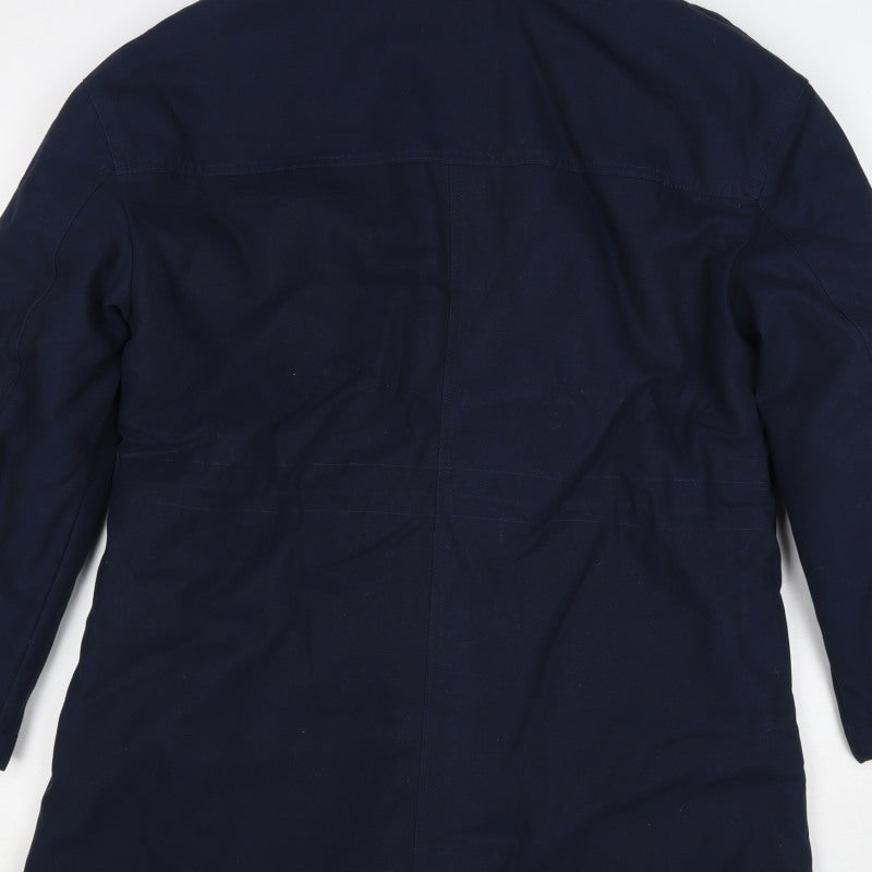 Per Una Women’s Navy Size 10 Parka Coat Teddy Lined Drawstring