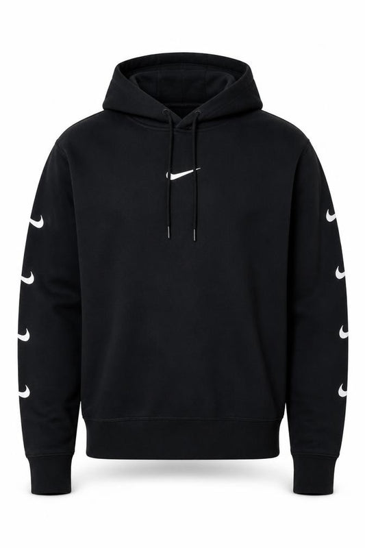 Nike Unisex Adults Black S Pullover Hoodie Swoosh Logo
