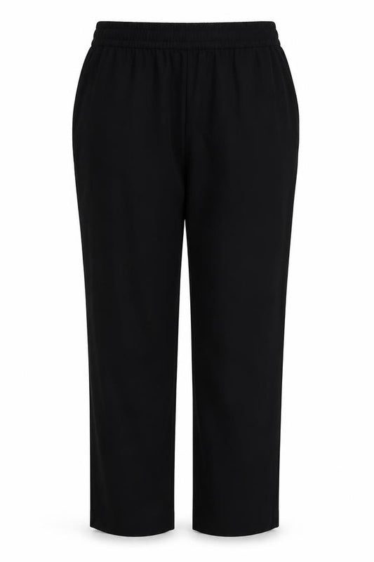 M&S Women’s Black UK 16 Wide Leg Elastic Waist Trousers