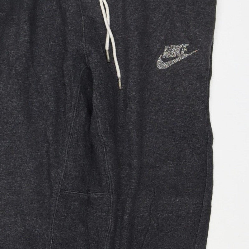 Nike Men’s Black L Jogger Sweatpants Drawstring Cotton Blend