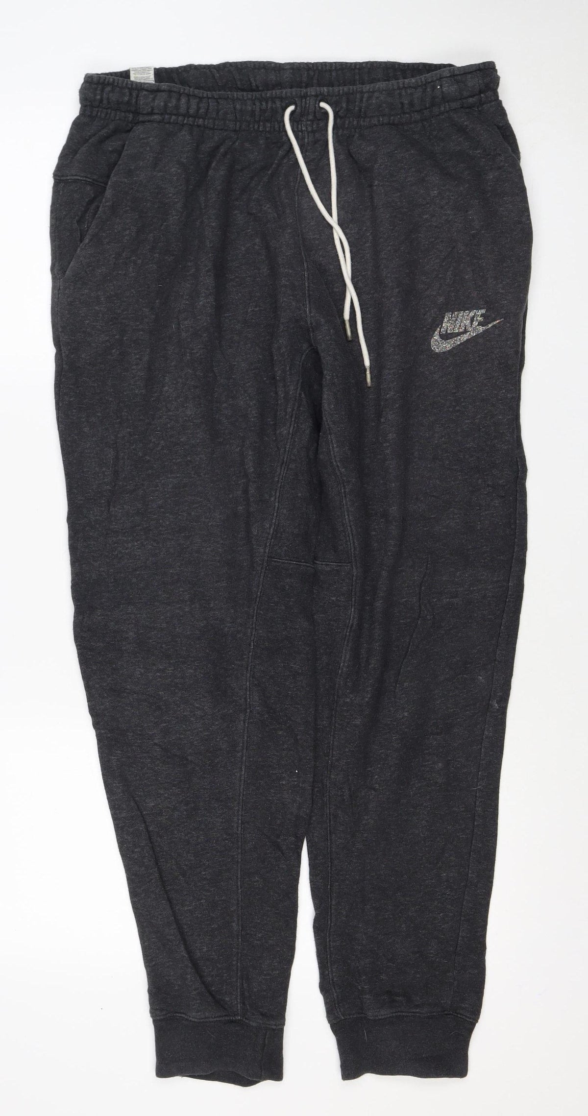 Nike Men’s Black L Jogger Sweatpants Drawstring Cotton Blend