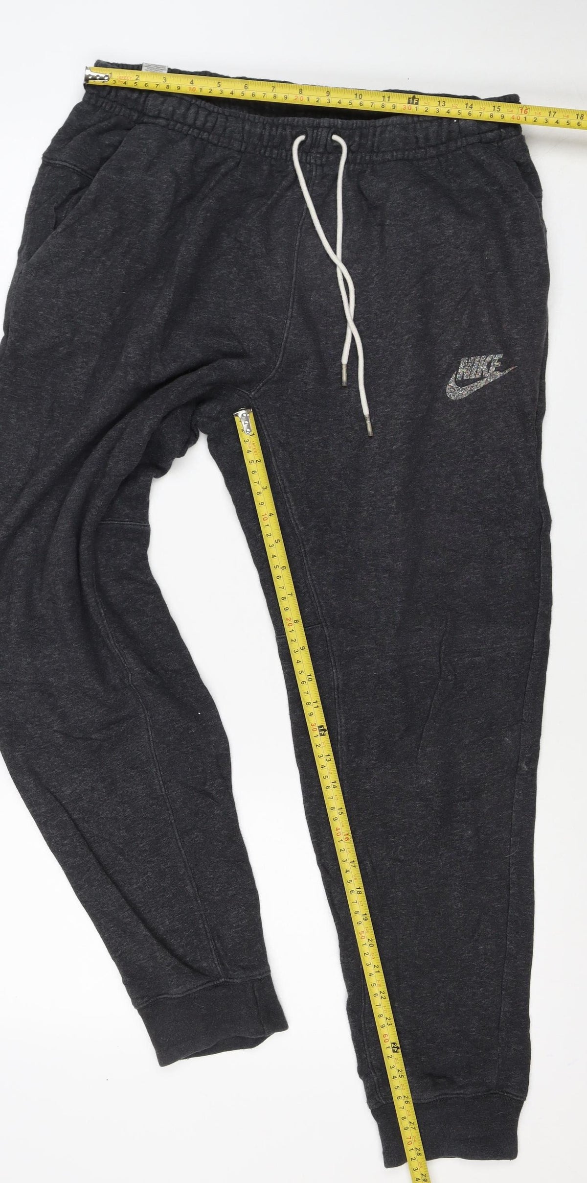 Nike Men’s Black L Jogger Sweatpants Drawstring Cotton Blend
