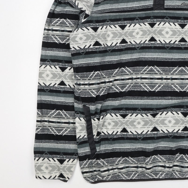 Eddie Bauer Men’s Multicoloured L Aztec Fleece Henley Sweatshirt