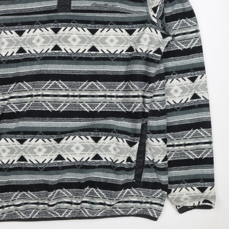 Eddie Bauer Men’s Multicoloured L Aztec Fleece Henley Sweatshirt