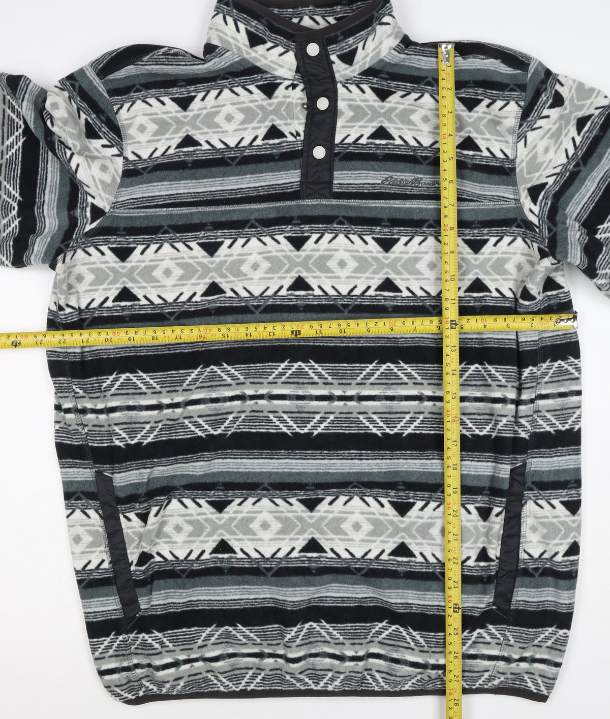 Eddie Bauer Men’s Multicoloured L Aztec Fleece Henley Sweatshirt