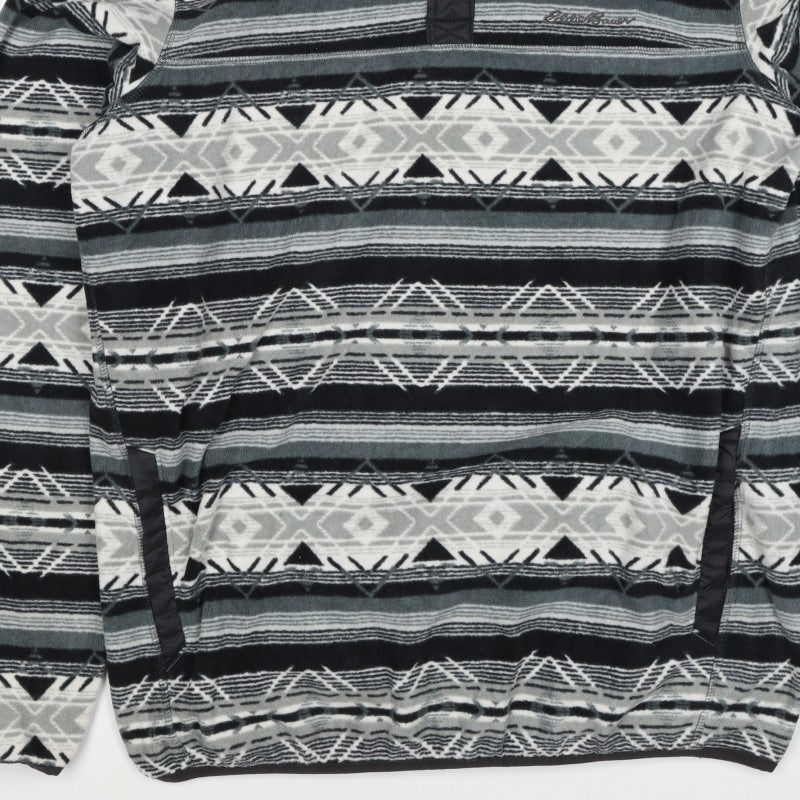 Eddie Bauer Men’s Multicoloured L Aztec Fleece Henley Sweatshirt