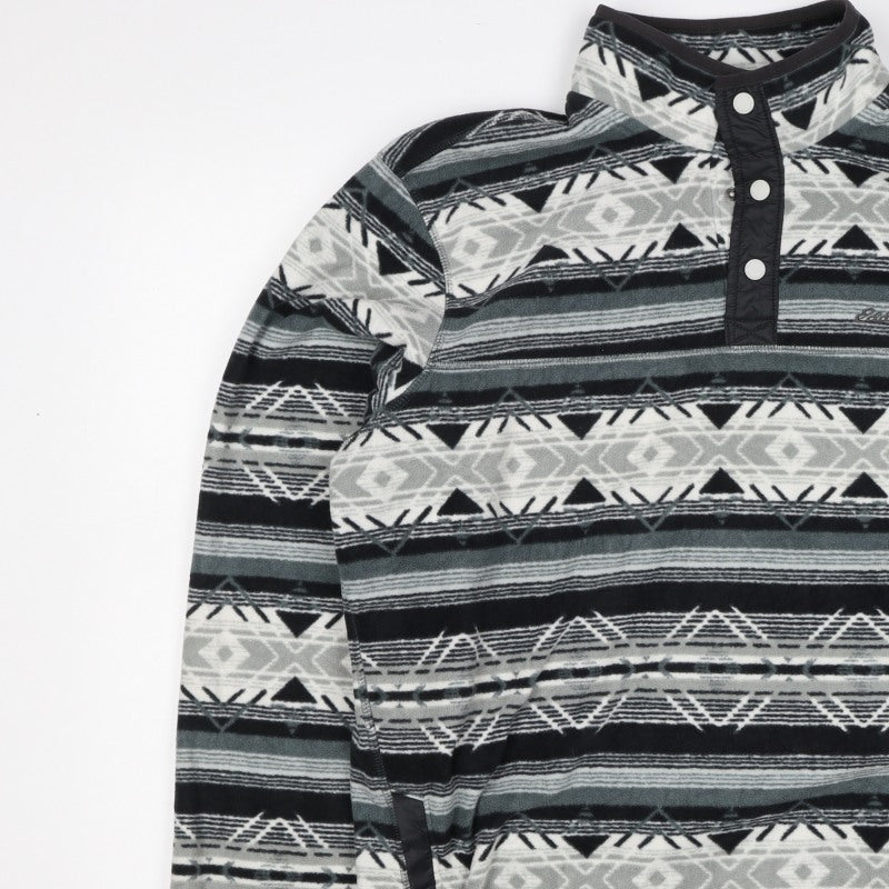 Eddie Bauer Men’s Multicoloured L Aztec Fleece Henley Sweatshirt
