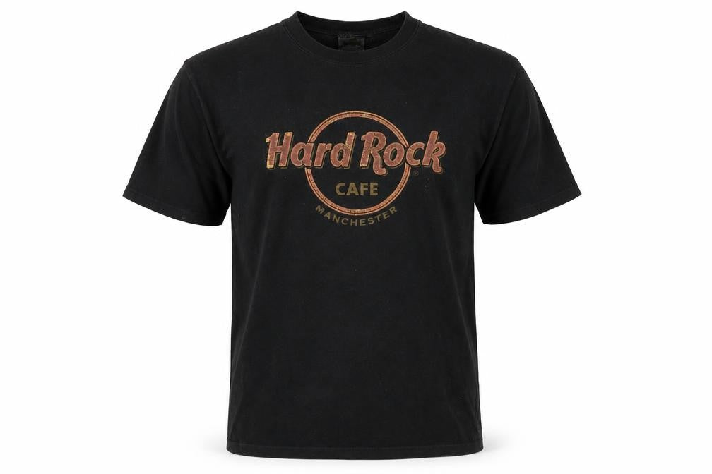 Hard Rock Cafe Manchester Unisex Black S Basic Cotton T-Shirt