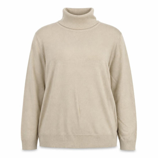 Marks and Spencer Women Beige UK 16 Roll Neck Acrylic Knit Jumper