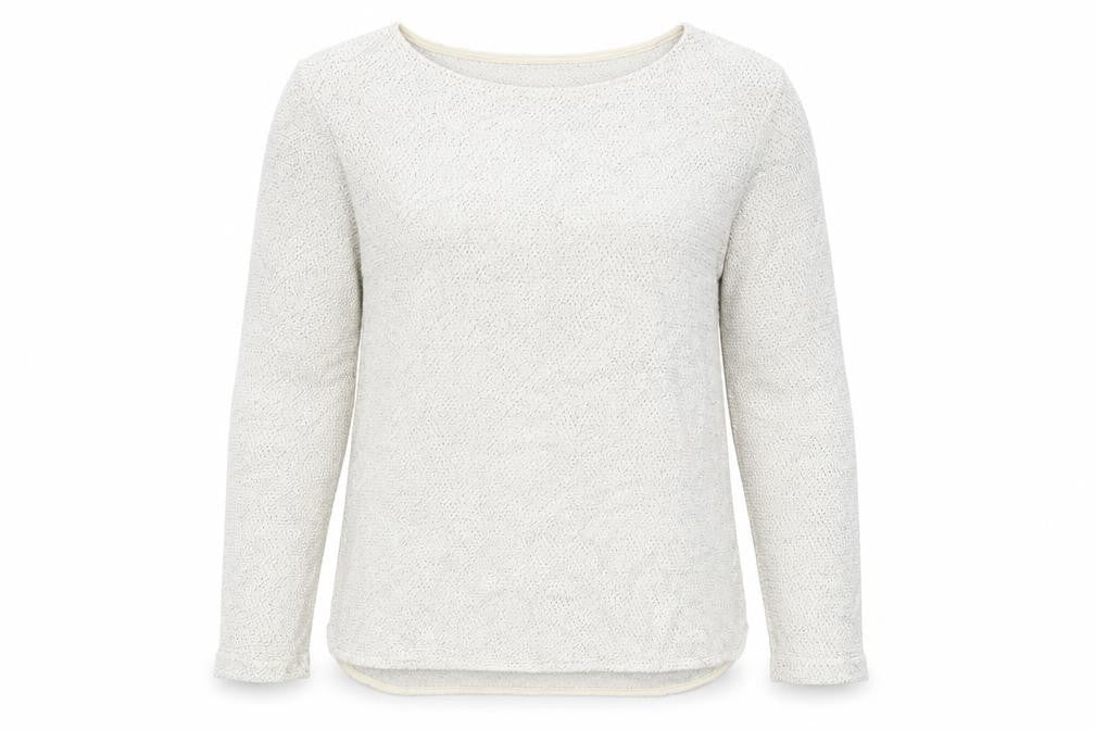 H&M Women Ivory S Open-Knit Long Sleeve Pullover Jumper