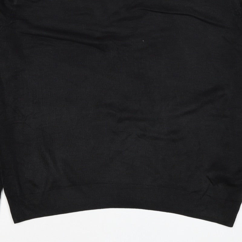 Marks & Spencer Mens Black XL Cashmilon V-Neck Knit Pullover Jumper