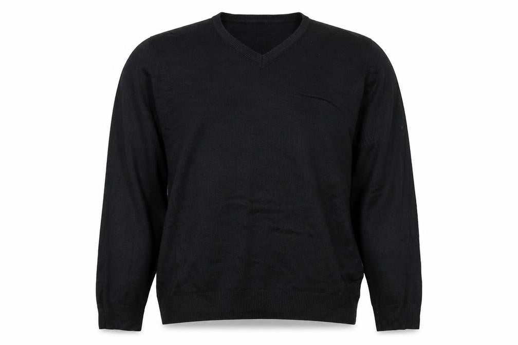 Marks & Spencer Mens Black XL Cashmilon V-Neck Knit Pullover Jumper