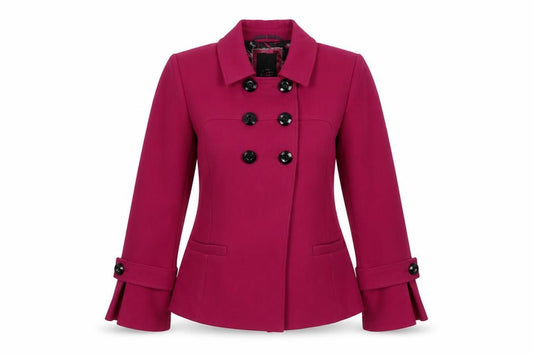 Betty Jackson Black Women’s Pink UK 14 Pea Coat Double-Breasted