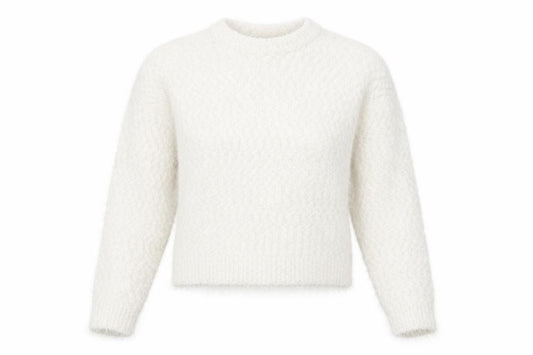 Marks and Spencer Women's Ivory XS Fluffy Knit Crew Neck Jumper
