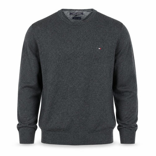 Tommy Hilfiger Men’s Grey M Cotton Cashmere V-Neck Pullover Jumper