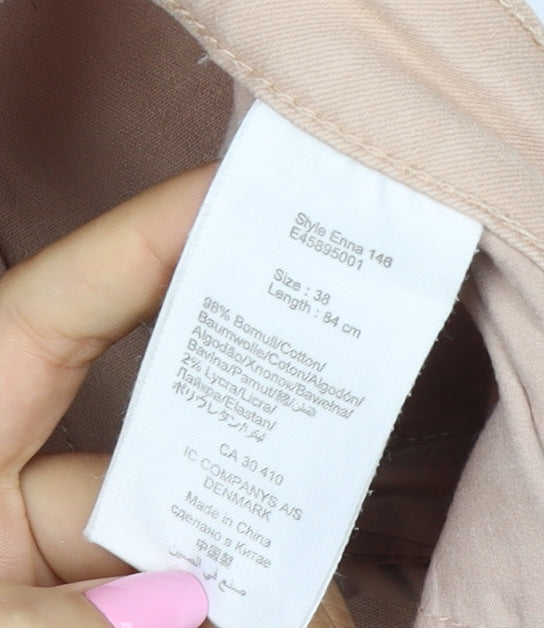 Part Two Women's Beige UK 12 Emma Straight Stretch Jeans