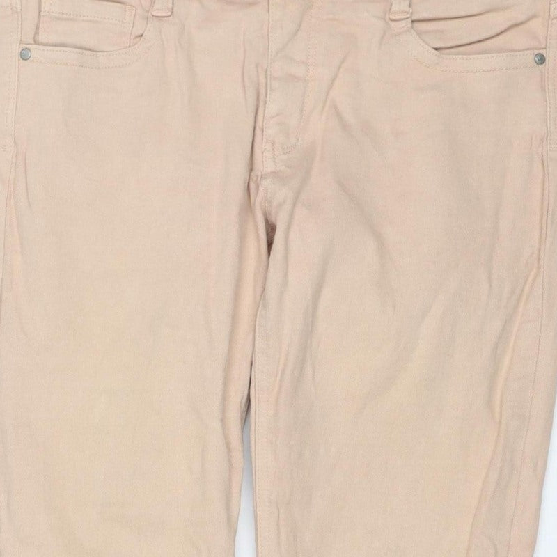 Part Two Women's Beige UK 12 Emma Straight Stretch Jeans
