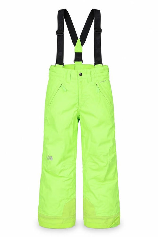 The North Face Boys Green S 7-8 Snow Pants HyVent Ski Bib Trousers