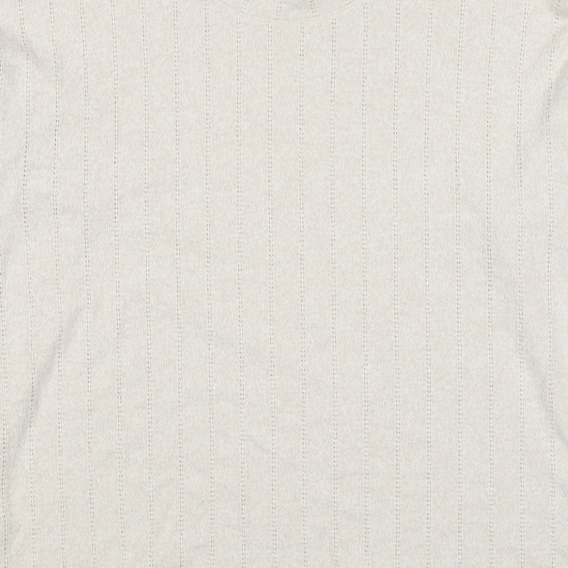 Marks and Spencer Womens Beige Size 14 Pointelle Knit Pullover Jumper