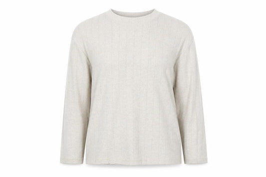 Marks and Spencer Womens Beige Size 14 Pointelle Knit Pullover Jumper