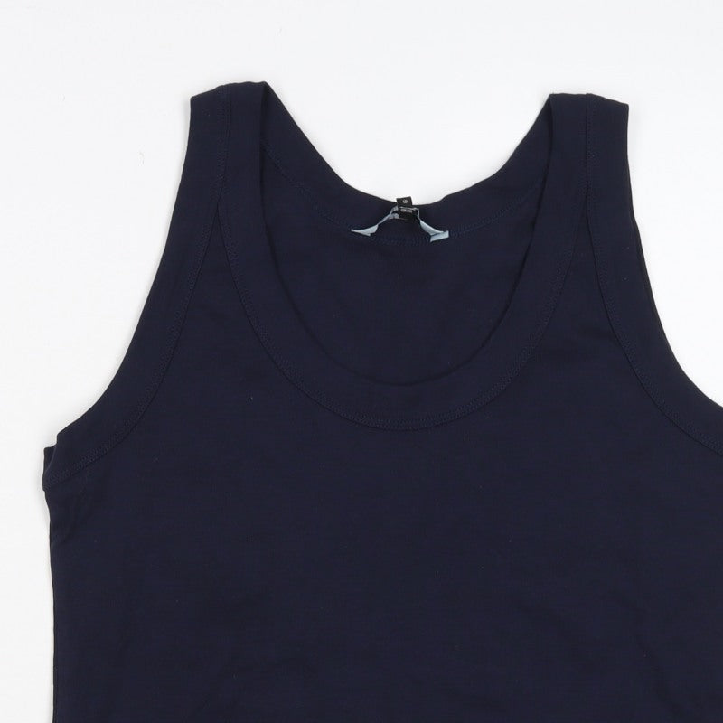 Reachering Women's Navy Size 18 Basic Cotton Scoop Neck Tank Top