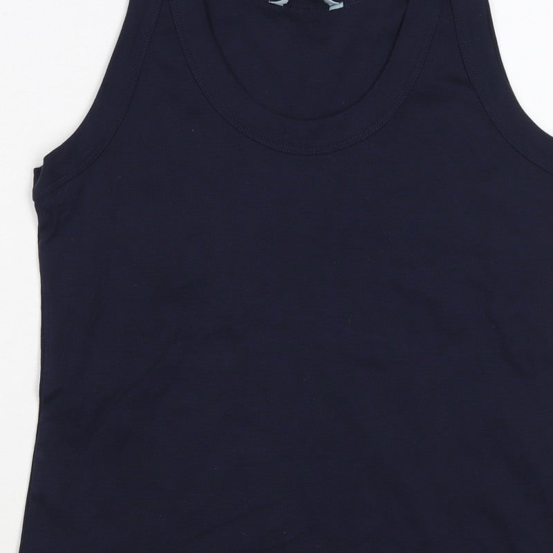 Reachering Women's Navy Size 18 Basic Cotton Scoop Neck Tank Top