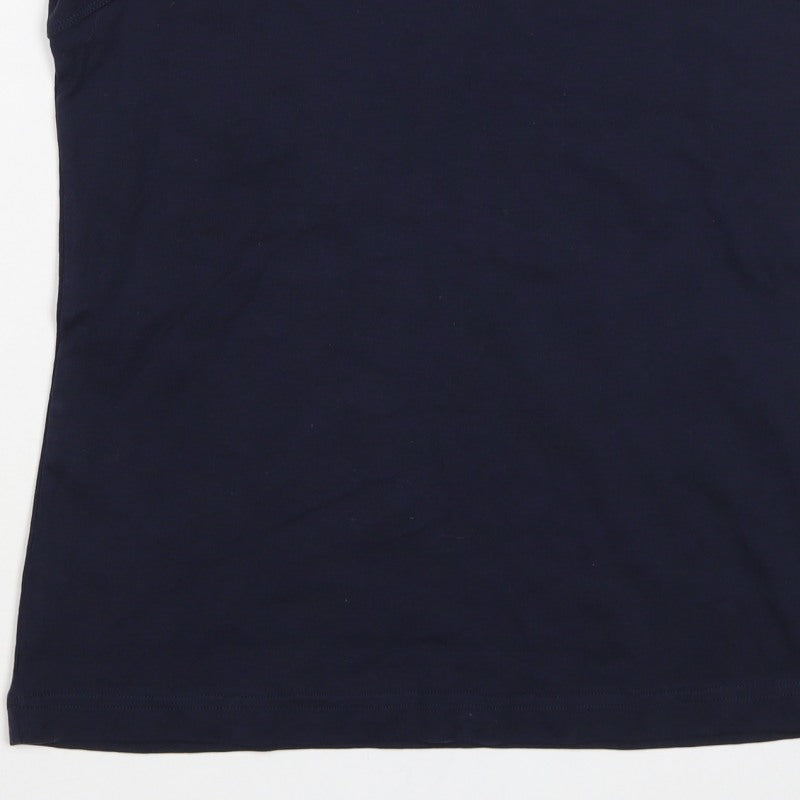 Reachering Women's Navy Size 18 Basic Cotton Scoop Neck Tank Top