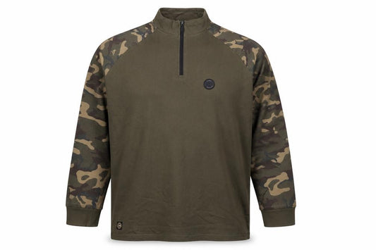 Fox Chunk Men’s Green Camo 2XL 1/4 Zip Long Sleeve Fishing Top