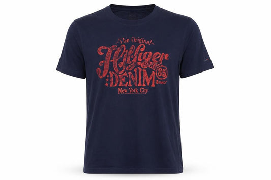 Hilfiger Denim Men’s Blue 2XL New York Graphic Print Crew Neck T-Shirt