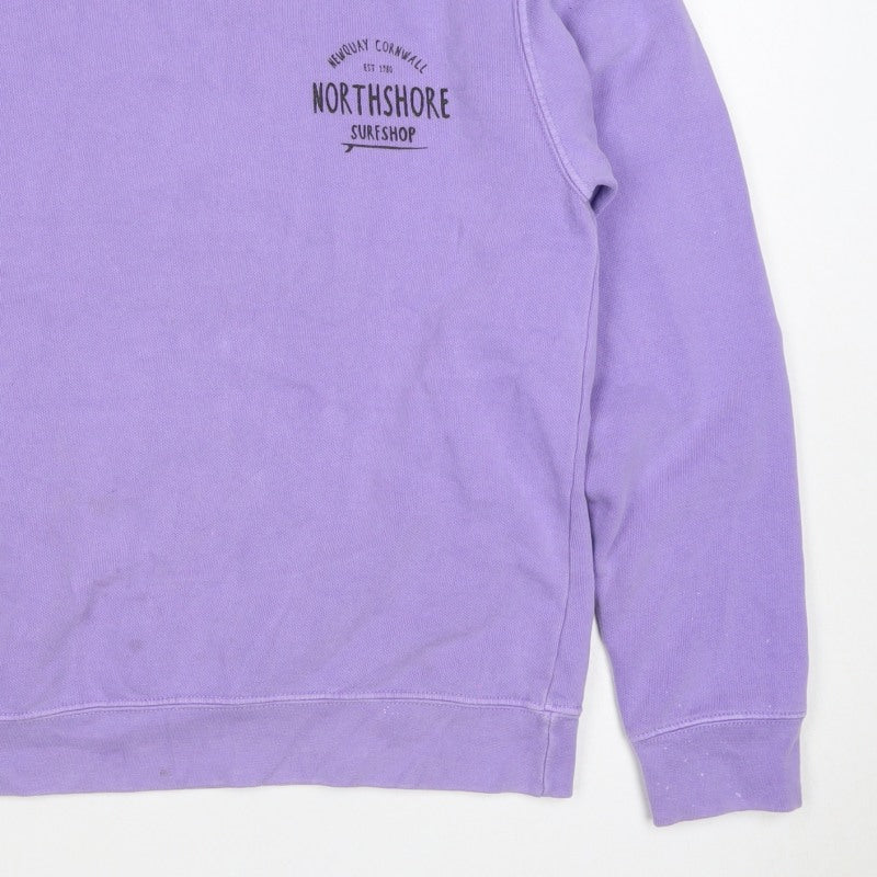 Comfort Colours Men's Purple M Pullover Sweatshirt Northshore Surfshop Logo