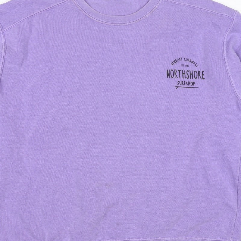 Comfort Colours Men's Purple M Pullover Sweatshirt Northshore Surfshop Logo
