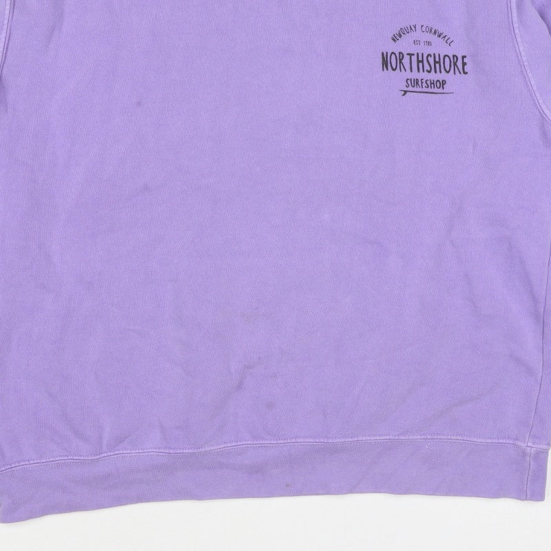 Comfort Colours Men's Purple M Pullover Sweatshirt Northshore Surfshop Logo