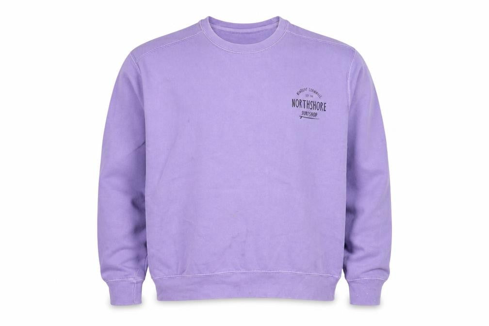 Comfort Colours Men's Purple M Pullover Sweatshirt Northshore Surfshop Logo