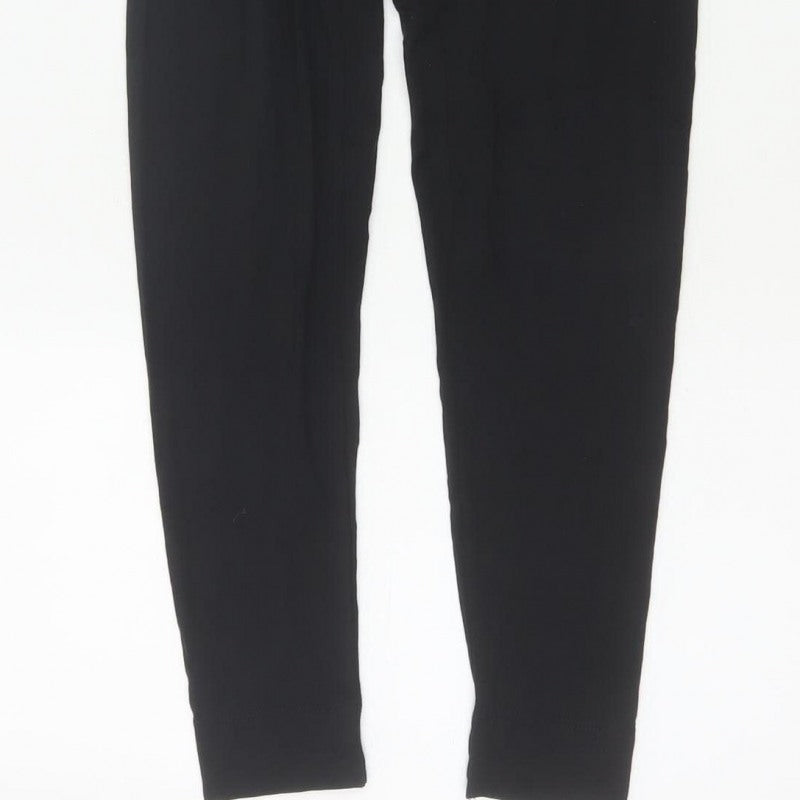 M&S Women’s Black Size 8 Regular Stretch Viscose Jersey Leggings