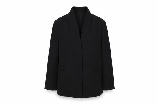 H&M Women’s Black UK 6 Long Sleeve Shawl Lapel Blazer Jacket