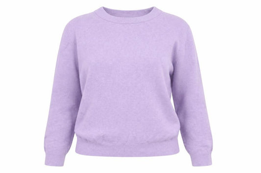 Marks and Spencer Women Purple M Crew Neck Knit Jumper