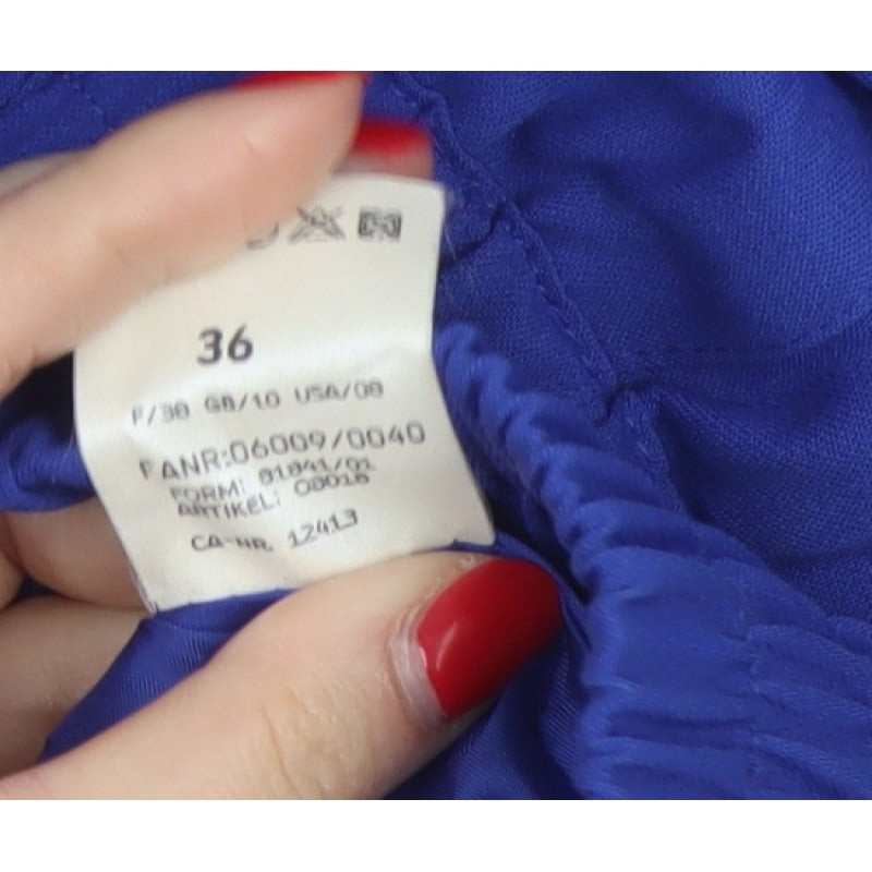 Basler Women’s Blue UK 10 Wool Blend Collarless Snap Jacket