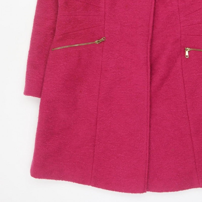 Bonmarché Women’s Pink Size 16 Mid-Length Overcoat Zip Pockets
