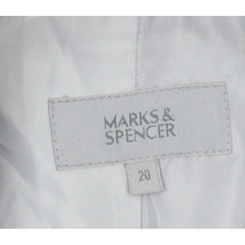 Marks and Spencer Women's Grey UK 20 Tailored Single-Breasted Blazer