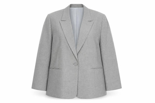Marks and Spencer Women's Grey UK 20 Tailored Single-Breasted Blazer
